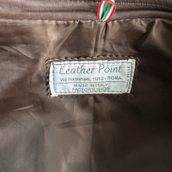 Italian men's genuine leather bomber jacket, warm, brown, size XXL made in Italy - Picture 7 of 13